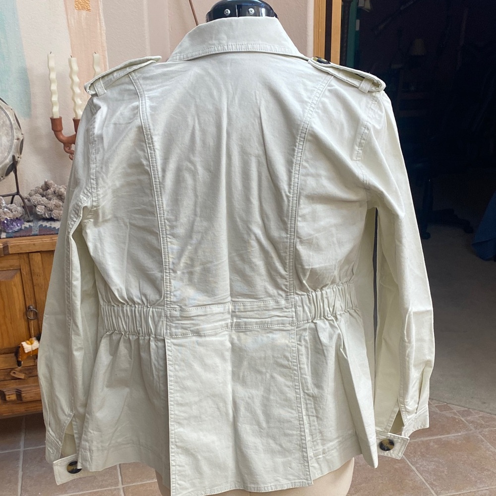 CAbi Utility Jacket Off-White with Dark Button Details - Picture 4 of 5